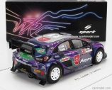 Spark-model Ford england Puma Rally1 Team Ford World Rally M-sport N 7 4th Rally Sardinia Italy 2022 P.l.loubet - V.landais 1:43 Purple Blue Grey