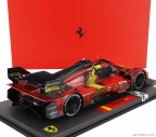 Bbr-models Ferrari 499p 3.0l Turbo V6 Team Ferrari Af Corse N 51 Winner 24h Le Mans (dirty Version - End Of Race) 2023 Alessandro Pier Guidi - James Calado - Antonio Giovinazzi - Con Vetrina - With Showcase 1:18 Červená Žlutá Černá