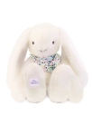 Doudou Plyšový králík XXL s šátkem bílý 50 cm