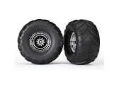 Traxxas kolo 2.0/3.0", disk chrom, pneu Terra Groove (pár)