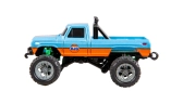 RC Monster Truck kovový 1:64 RTR LED Tempomat 2,4GHz modro oranžový