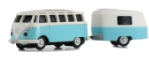 RC auto CARSON VW T1 bus Samba s prívesom