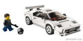 Lego Lamborghini Lego Speed Champion - Countach 5000 1988 - 262 Pezzi - 262 dielikov biela