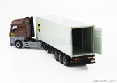 Mini-gt Mercedes Benz Actros 2 Gigaspace 1851 Blue Efficient Power Truck Lhd Ups Container 40' 2016 1:64 Brown Grey