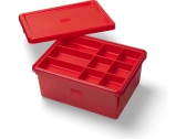 LEGO úložný box s organizérom červený