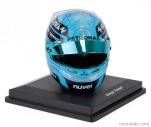 Spark-model prilby Bell Casco Helmet F1 George Russell F1 Team Mercedes Amg N 63 Abu Dhabi Gp 2024 - See You On Track , Lewis 1:5 Light Blue