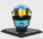 Mini prilba Schuberth prilba F1 Casco Prilba Vf-22 Team Haas N 47 Miami Gp 2022 Mick Schumacher 1:4 Light Blue Black