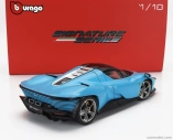 Bburago Ferrari Daytona Sp3 Closed Roof 2022 - Con Vetrina - With Showcase - Exclusive Carmodel 1:18 Střední Modrá