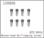 1330656 - Button Head self-tapping Screws ST2.5*10 (8)