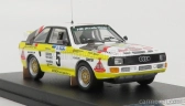 Trofeu Audi Quattro Sport N 5 Rally Sweden 1985 W.rohrl - C.geistdorfer 1:43 Biela Žltá Hnedá