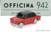 Officina-942 Fiat 600 Berlina Carrozzeria Mantelli 1957 1:76 Červená Černá