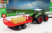 Bburago Fendt Vario 1050 Tractor With Trailer 2016 1:50 Zelená Červená