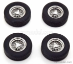 Kk-scale Accessories Set 4x Complete Wheels - Set 4x Cerchi A Raggi 1:18 Černý Chrom