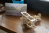Ugears 3D dřevěná mechanická skládačka Mini dvojplošník