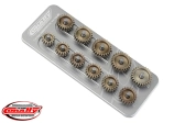 Hliníkový držiak pastorka M0,6/3,17 mm (pre jedenásť pastorkov)
