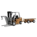 Mini kovový RC vysokozdvižný vozík s přívěsem, proporcionální 8kanálový 1:64 RTR