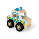 Bigjigs Toys Dřevěné mini policejní auto