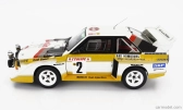 Autoart Audi Quattro Sport S1 (nočná verzia) N 2 4th Rally Montecarlo 1986 S figúrkou W.rohrl - C.geistdorfer 1:18 Žltá Biela Červená