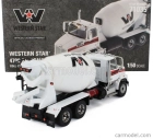 Dm-models Western star 4700 Sb Betoniera Tanker Cement Mixer Truck 3-assi 2018 1:50 Bílá