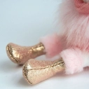 Doudou Histoire d'Ours Plyšový prívesok na kľúče Ružová labuť 12 cm
