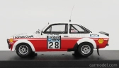 Trofeu Ford england Escort Mkii N 28 Rally Rac Lombard 1980 S.van Der Merwe - F.boshoff 1:43 Biela červená