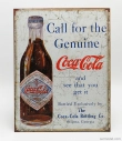 Edicola Accessories Metal Plate - Coca-cola Call For The Genuine 1:1 Bílá Hnědá