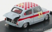 Brumm Fiat 600 Abarth 1000 Berlina N 31 4h Monza 1966 L.cella 1:43 Sivá červená