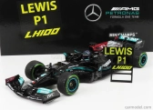 Minichamps Mercedes gp F1 W12 Mercedes M12 Eq Power+ Team Amg Petronas Motorsport Formula One N 44 Winner Sotchi Russian Gp 2021 Lewis Hamilton - 100. víťazstvo F1 - s pit boardom 1:18 čierno-zelená