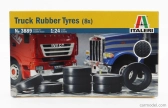 Italeri Accessories Set 8x Rubber Tires For Truck 1:24 /
