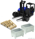 Bburago Accessories Vysokozdvižný vozík 1:43, modrá