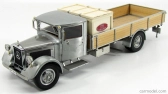 Cmc Mercedes Benz Lo2750 plošinový nákladný automobil s dreveným boxom Car Transporter 1936 1:18 sivé drevo