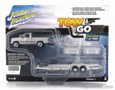 Johnny lightning Ford usa Ranger Pick-up 1983 s prívesom Car Transporter 1:64 Silver