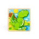 Bigjigs Toys Dřevěné vkládací puzzle T-Rex