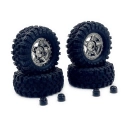 HBP240527 - 1.2inch Mudder Tire Set (60mm), Black Chrome (4)