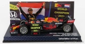 Minichamps Red bull F1 Rb16b Honda Ra620h Team Aston Martin N 33 Winner Abu Dhabi Gp With Pit Board World Champion 2021 Max Verstappen 1:43 Matná modrá žltá červená