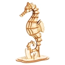 RoboTime Drevené 3D puzzle Morský koník