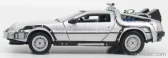 Welly De lorean Set 3 X Time Machine - Back To The Future 1 - 2 - 3 - Ritorno Al Futuro 1 - 2 - 3 1:24 Silver