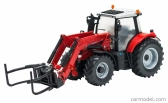 Britains Massey ferguson 6616 Tractor With Front Loader - Scraper 2016 1:32 Červená Stříbrná
