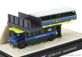 Motor-max Decker Diorama - Autobus s mostom 1960 - 007 James Bond - Live And Let Die - Vivi E Lascia Morire 1:64 Modrozelená