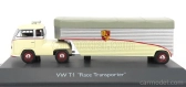 Schuco Volkswagen T1b Continental Motors Porsche Car Transporter 1962 1:64 Krémově Šedá Stříbrná