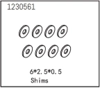 Podložky 6×2,5×0,5 (8)