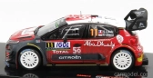 Ixo-models Citroen C3 Wrc Abu Dhabi N 11 Rally Tour De Corse 2018 S.loeb - D.elena 1:43 Červená Biela Sivá