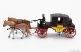 Starline models Accessories Diligenza Con Cocchiere E Cavalli - Carrozza 1850-1880 - Postkutsche Landauer With Figure And Horses 1:43 Žlutá Hnědá Červená