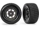 Kolesá Traxxas 2.2/3.0", disk dirt ovál grafitovo šedý, pneumatiky Hoosier (2) (2WD vzadu, 4WD)