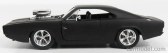 Jada Dodge Set 4x Dom's Dodge Charger R/t 1970 - Fast & Furious 7 1:24 Matt Black