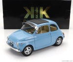 Fiat 500 F Custom s diskami Abarth 1968 v mierke 1:12 svetlo modrá