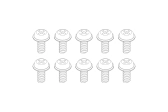 Turbo Racing skrutky M1,7 x 3 mm 10 ks
