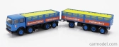 Brekina plast Fiat 691 Truck Millepiedi Rommenholler Kohlensaure 1970 1:87 Modrá čierna žltá