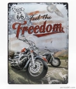 Edicola Príslušenstvo 3d kovová doska - Ruote 66 Feel The Freedom 1:1 čierna červená hnedá