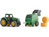 SIKU Blister - Traktor John Deere s lisom na balíky